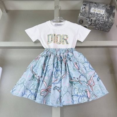 500550. Костюм Dior футболка юбка. Размеры 90-150. Качество оригинала. D20. D9. dior