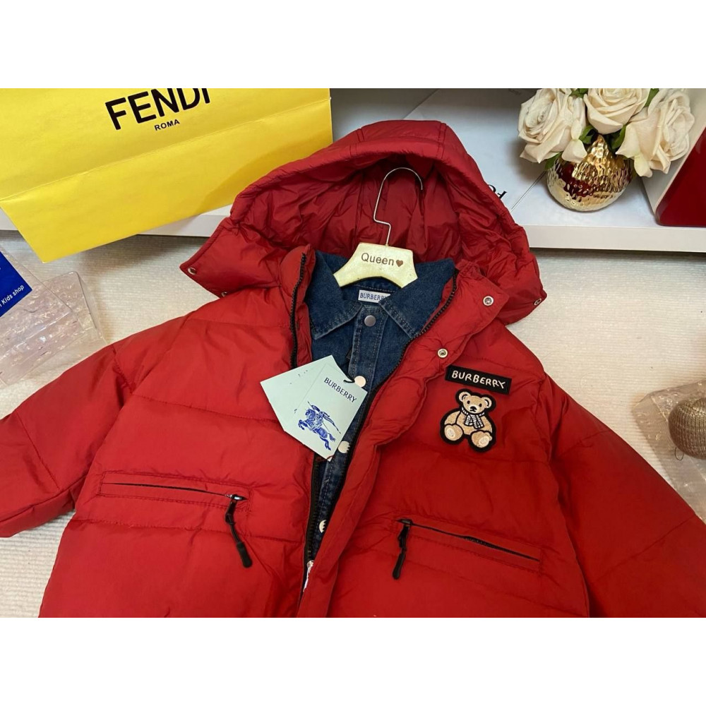 510570. Курткапуховик Burberry. Размеры 110-170. Качество оригинала. B16. D9. burberry