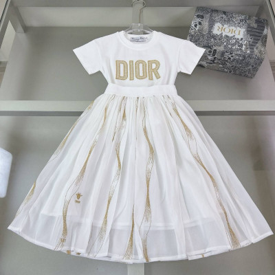 560610. Костюм Diorфутболка  юбка. Размер 90-150. Качество оригинала. D20. D9. dior