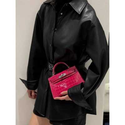 Розовый бриллиант в вашей коллекции Herm?s Mini Kelly 20 Alligator